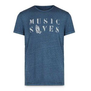 NEW John Varvatos Music Saves praying hands graphic t shirt Men's Medium
